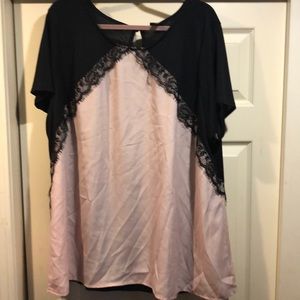 Pink and black blouse from Worthington size 3x